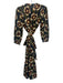 J. McLaughlin Size S Green, Blue, Brown Puff 3/4 Sleeve Floral Print Midi Dress Green, Blue, Brown / S