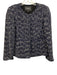 Lafayette 148 Size 6 Navy blue & Cream Acrylic Blend Long Sleeve Boucle Jacket Navy blue & Cream / 6