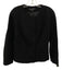 Lafayette 148 Size 8 Black Wool Long Sleeve Snap Button Boucle Jacket Black / 8