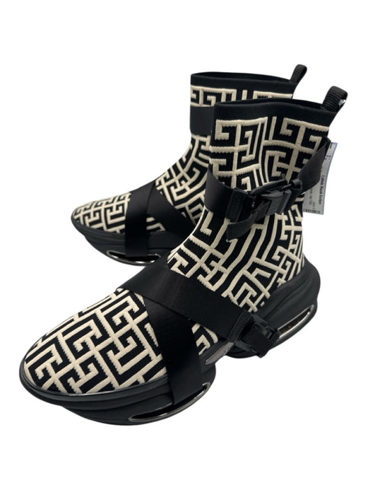 Balmain Shoe Size 10 Black & White Synthetic High Thigh Men's Shoes Black & White / 10