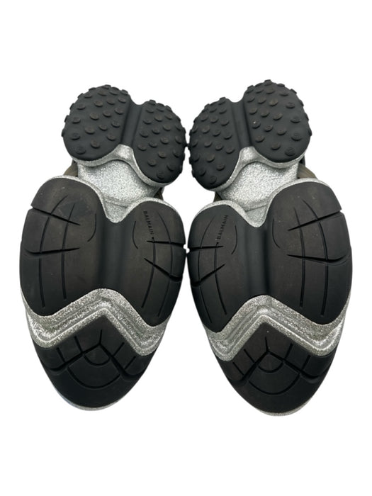 Balmain Shoe Size 10 Black & Silver Synthetic Men's Shoes Black & Silver / 10
