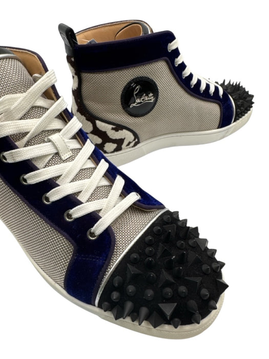 Christian Louboutin Shoe Size 43 White & Multi Synthetic High Top Men's Shoes White & Multi / 43