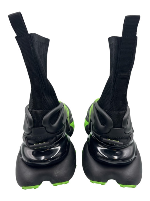 Balmain Shoe Size 10 Black & Green Synthetic High Top Men's Shoes Black & Green / 10