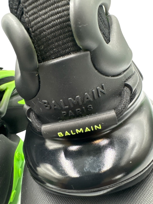 Balmain Shoe Size 10 Black & Green Synthetic High Top Men's Shoes Black & Green / 10