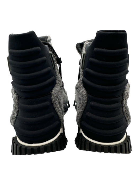 Dolce & Gabbana Shoe Size 42 Gray & Black Suede & Wool Solid Sneaker Men's Shoes Gray & Black / 42