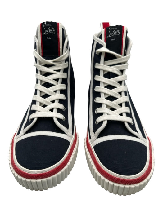 Christian Louboutin Shoe Size 43 Red, White & Blue Synthetic High Top Shoes Red, White & Blue / 43