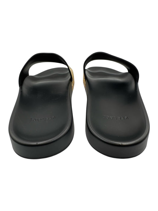 Versace Shoe Size 43 black & gold Rubber Slide Men's Shoes black & gold / 43