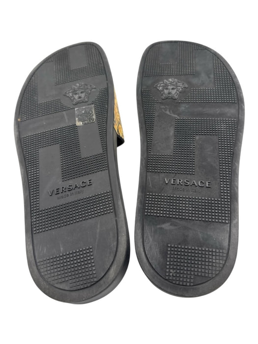 Versace Shoe Size 43 black & gold Rubber Slide Men's Shoes black & gold / 43