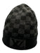 Louis Vuitton AS IS Black & Gray Wool Damier Beanie Men's Hat Black & Gray