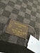 Louis Vuitton Black & Gray Silk Damier Men's Scarf Black & Gray