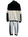 Fendi Size M Black & White Cotton Blend Zipper Men's Jacket Black & White / M