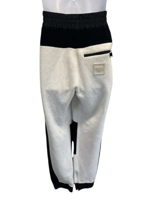 Fendi Size M Black & White Cotton Blend Sweatpants Men's Pants Black & White / M