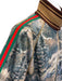 Gucci Size L Beige & Tan Print Synthetic Floral Track Zip Up Men's Jacket Beige & Tan Print / L