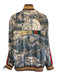 Gucci Size L Beige & Tan Print Synthetic Floral Track Zip Up Men's Jacket Beige & Tan Print / L