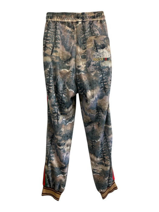 Gucci Size S Beige & Tan Print Synthetic Floral Track Zip Up Men's Pants Beige & Tan Print / S