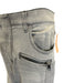 Balmain Size 31 Gray Cotton Blend Solid Skinny Moto Men's Pants Gray / 31