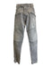 Balmain Size 31 Gray Cotton Blend Solid Skinny Moto Men's Pants Gray / 31