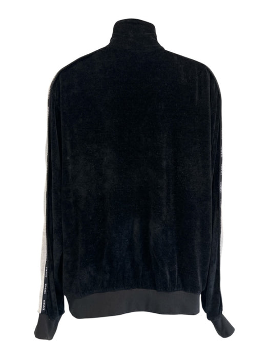 Versace Size XL Black Cotton Blend Velour Zip UP Men's Jacket Black / XL