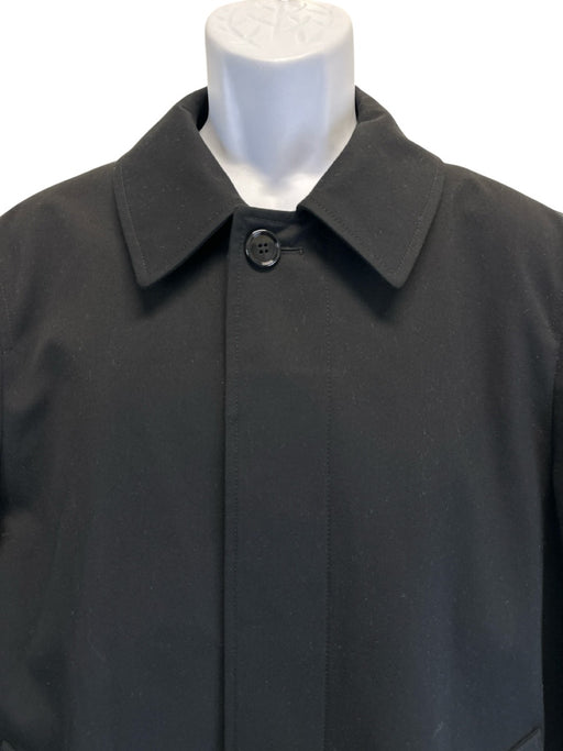 Burberry Size 48 Black Cotton Solid Overcoat Men's Jacket Black / 48