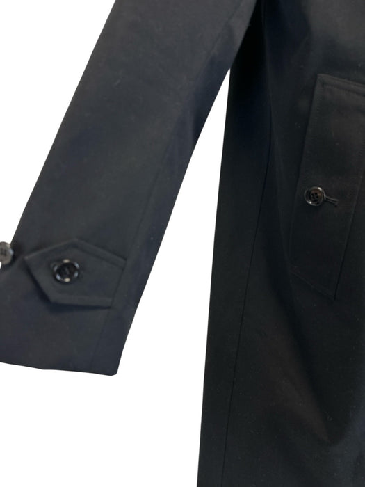 Burberry Size 48 Black Cotton Solid Overcoat Men's Jacket Black / 48