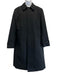 Burberry Size 48 Black Cotton Solid Overcoat Men's Jacket Black / 48