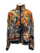 Dolce & Gabbana Size 52 Orange & Blue Synthetic Swirls Zip UP Bomber Jacket Orange & Blue / 52