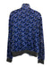Versace Size L Blue & Purple Cotton Blend Abstract Velour Track Men's Jacket Blue & Purple / L