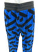Versace Size XL Blue & Black Cotton Blend Abstract Velour Jogger Men's Pants Blue & Black / XL