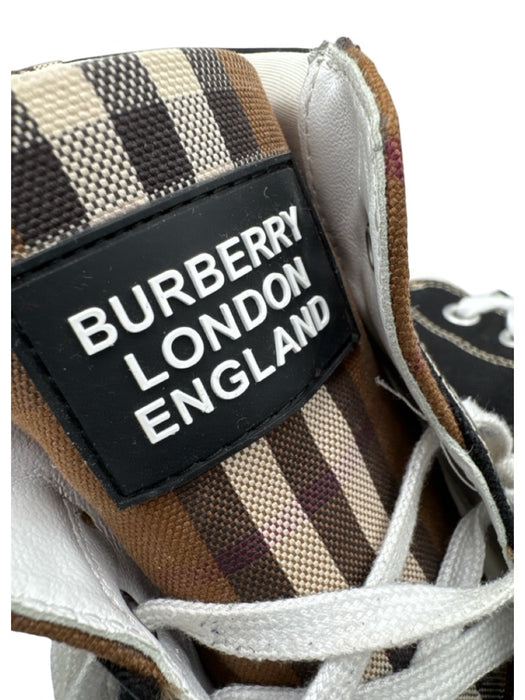 Burberry Shoe Size 45 Brown & Black Canvas Novacheck Sneaker Men's Shoes Brown & Black / 45