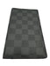Louis Vuitton Gray & Black Leather Damier Checkbook Men's Wallet Gray & Black