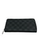 Louis Vuitton Gray & Black Leather Damier Zipper Men's Wallet Gray & Black