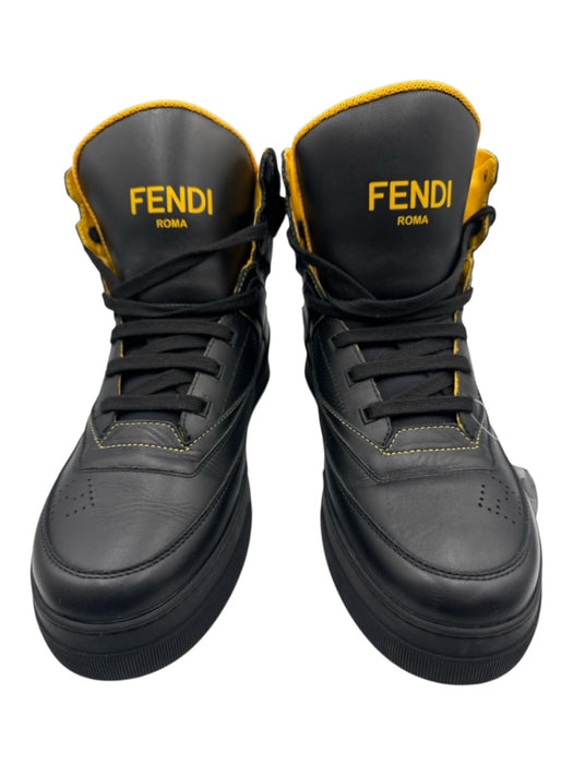 Fendi Shoe Size 7 Black Leather Solid Sneaker Men's Shoes Black / 7