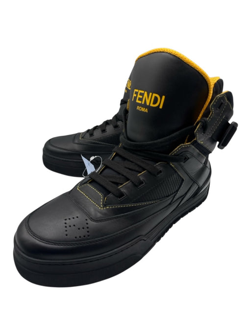 Fendi Shoe Size 7 Black Leather Solid Sneaker Men's Shoes Black / 7