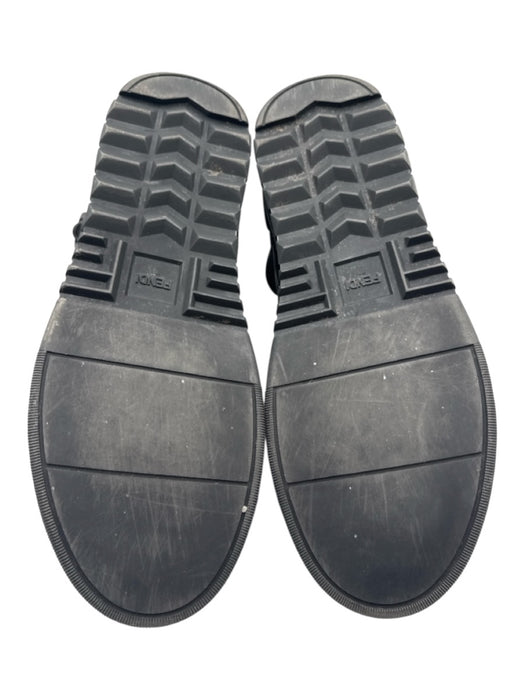 Fendi Shoe Size 7 Black Leather Solid Sneaker Men's Shoes Black / 7