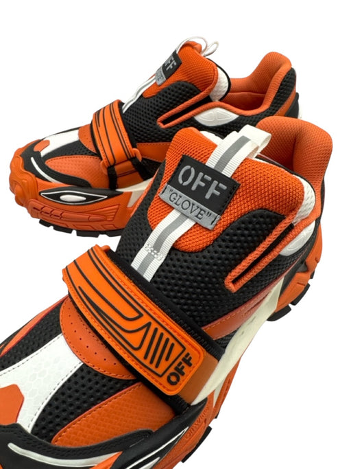Off White Shoe Size 43 Like New Orange & White Synthetic Strap Sneaker Shoes Orange & White / 43