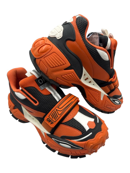 Off White Shoe Size 43 Like New Orange & White Synthetic Strap Sneaker Shoes Orange & White / 43