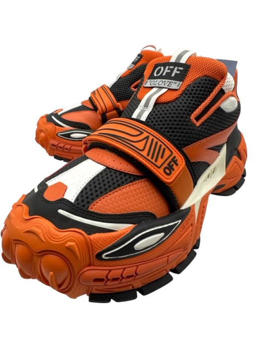 Off White Shoe Size 43 Like New Orange & White Synthetic Strap Sneaker Shoes Orange & White / 43