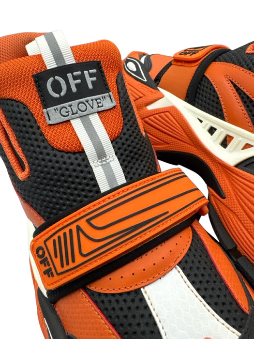 Off White Shoe Size 43 Like New Orange & White Synthetic Strap Sneaker Shoes Orange & White / 43
