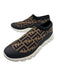 Fendi Shoe Size 9 Brown & Black Synthetic logo Sneaker Slip On Men's Shoes Brown & Black / 9