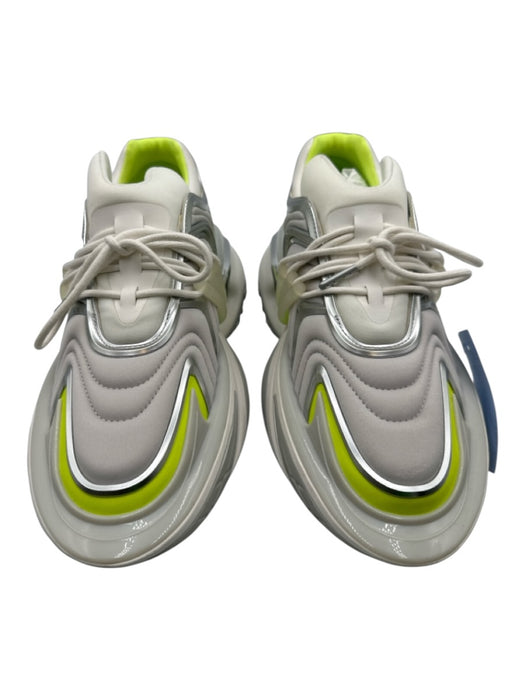 Balmain Shoe Size 10 White & Green Synthetic Men's Shoes White & Green / 10