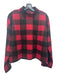 BB Dakota Size M Red Lens poly blend Plaid Mock Neck Long Sleeve Top M