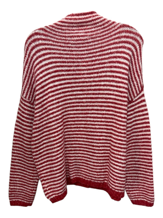 By Anthropologie Size S Red & White Acrylic Blend Horizontal Stripes Sweater Red & White / S