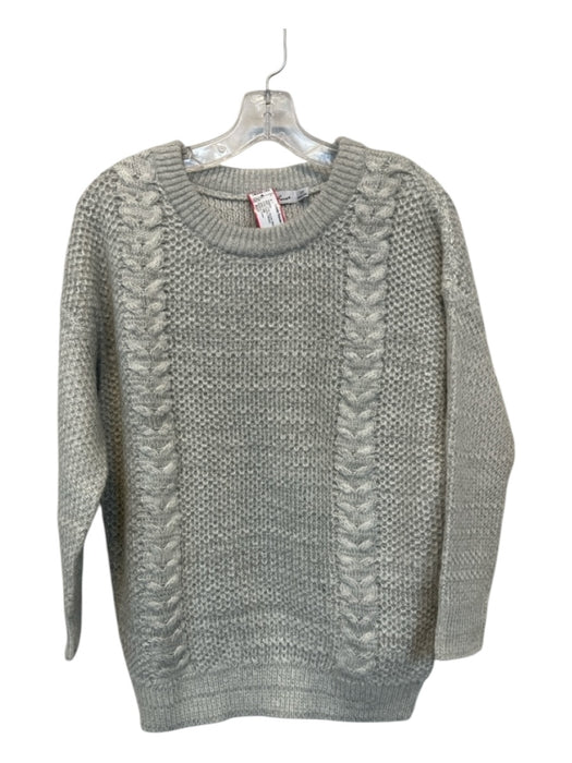 Another Love Size XSP Gray Acrylic Blend Loose Knit Long Sleeve Sweater Gray / XSP