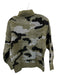 By Anthropologie Size XS Green & Gray Acrylic Blend Knit Camo Half Zip Sweater Green & Gray / XS