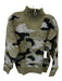 By Anthropologie Size XS Green & Gray Acrylic Blend Knit Camo Half Zip Sweater Green & Gray / XS