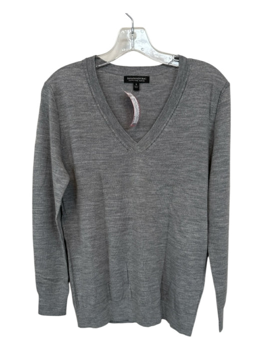 Banana Republic Size S Gray Extra fine merino wool Long Sleeve V Neck Sweater Gray / S