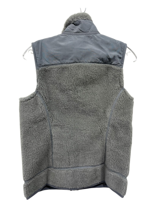 Patagonia Size M Light Gray Polyester Fabric Block Fleece pocket Zip Up Vest Light Gray / M