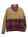 Woolrich Size M Brown, Red & Gray Poly Blend Fabric Block Plaid Button Up Coat Brown, Red & Gray / M