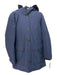 J Crew Size M Navy Blue Down Button Up Hood Puffer Pockets Coat Navy Blue / M