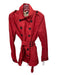 Burberry Brit Size 10 Red & Black Polymide Double Breast Nova Check Jacket Red & Black / 10